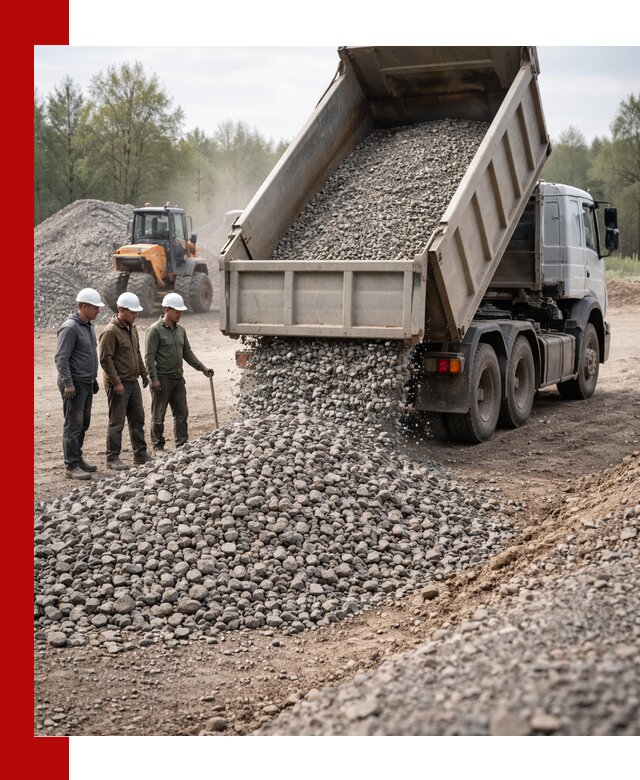 Доставка гравийного щебня фракции 70-120 в Якутске