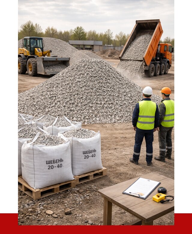 Известняковый щебень 20-40 в Якутске от 2187 р. ПРОНЕРУДКтс