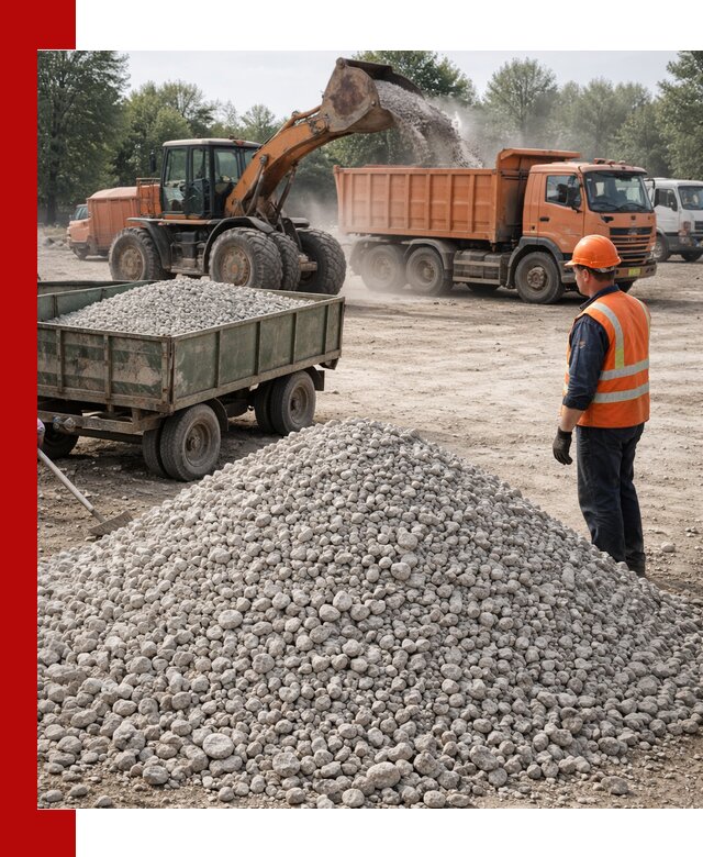 Доставка известнякового щебня фракция 20–40 в Якутске