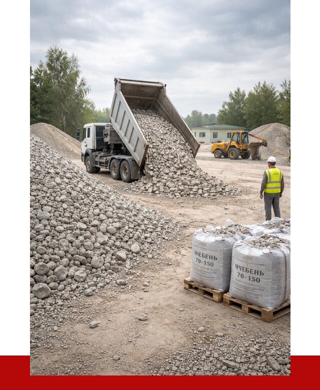 Известняковый щебень фракция 70-150 в Якутске от 1302 р. | ПРОНЕРУДКтс