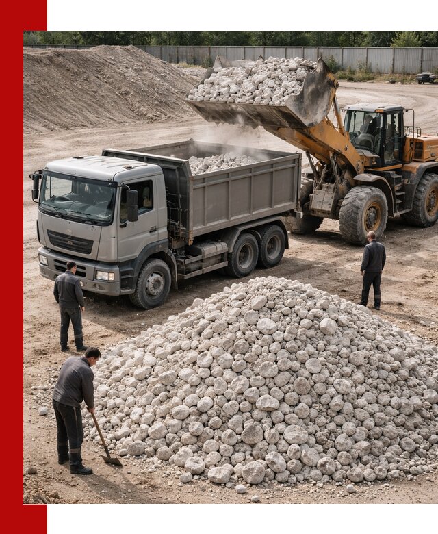 Известняковый щебень фракция 70–150 с доставкой в Якутске