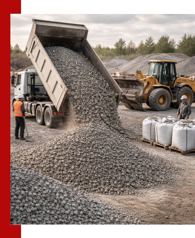 Бетонный щебень фракция 5–20 с доставкой в Якутске