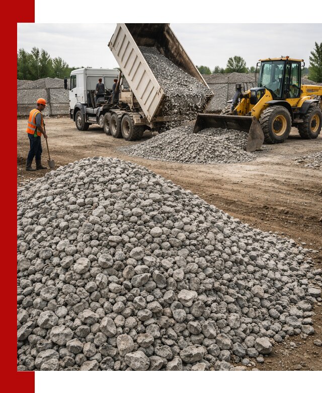 Доставка бетонного щебня фракции 40-70 в Якутске