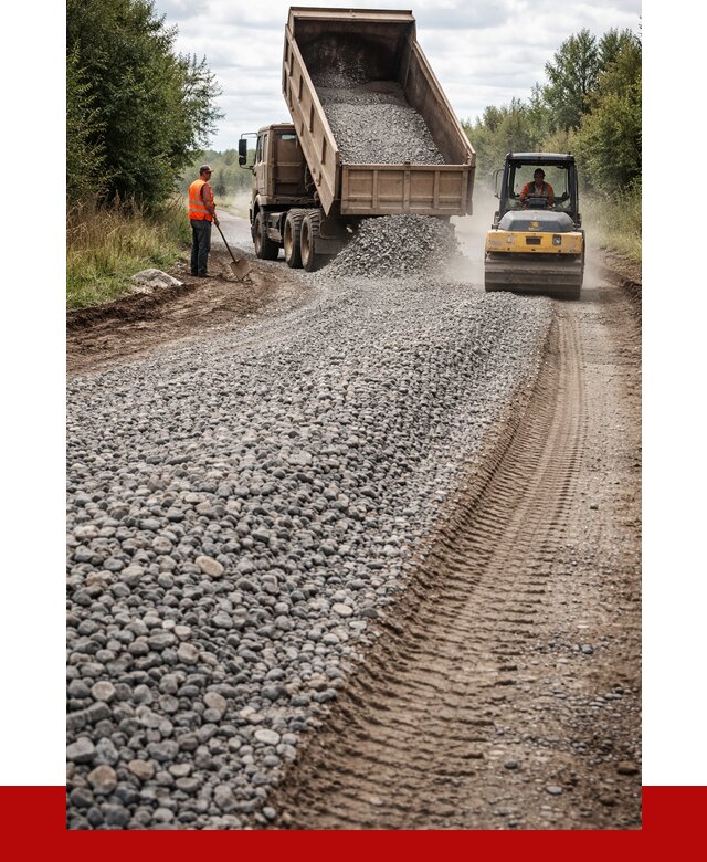 Щебень для отсыпки дороги в Якутске от 2812 р. ПРОНЕРУДКтс