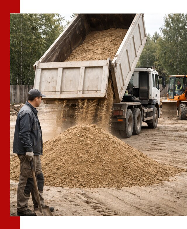 Доставка и продажа песка с разгрузкой в Якутске