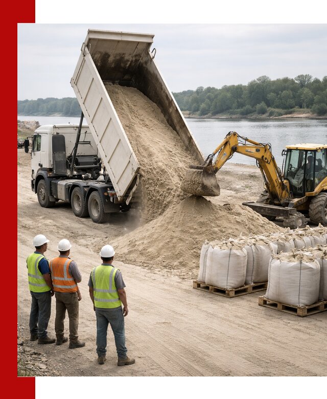 Доставка речного песка в Якутске самосвалами и погрузкой