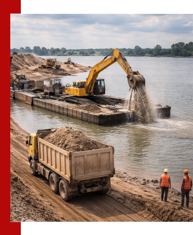 Намывной песок с доставкой в Якутске оптом и в розницу