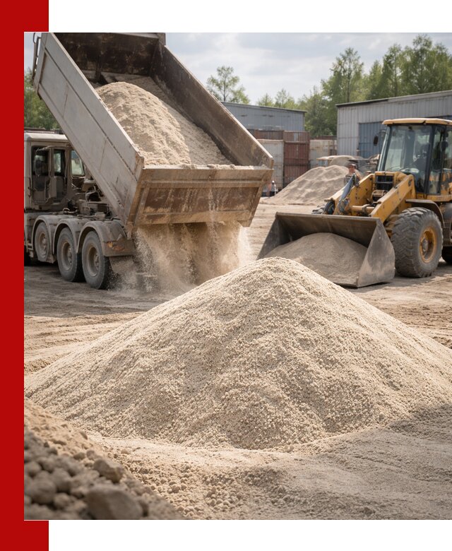 Кварцевый песок с доставкой в Якутске для строительных работ