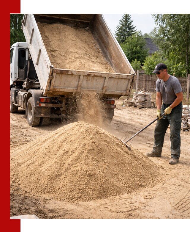 Доставка сухого песка самосвалами в Якутске