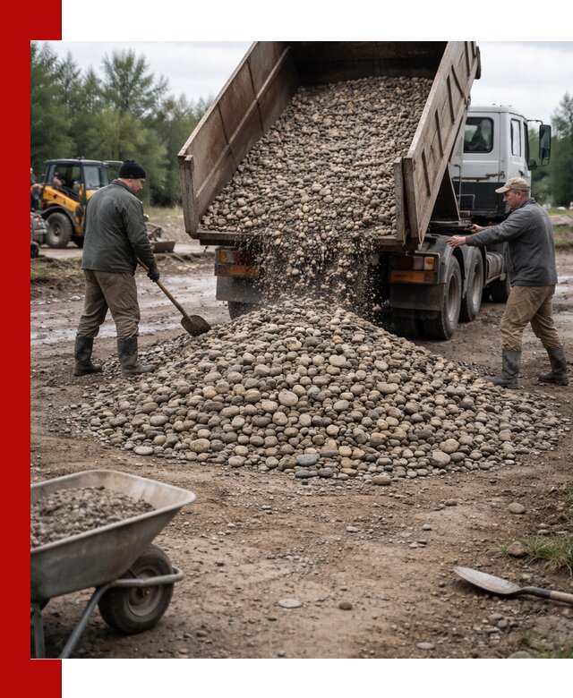 Доставка гальки речной оптом и в розницу в Якутске