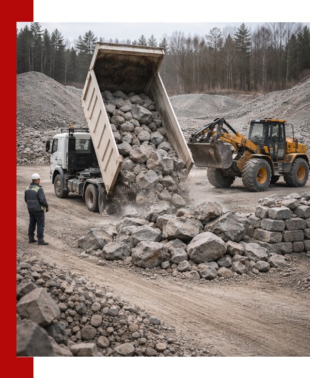 Доставка и продажа бутового гранитного камня в Якутске