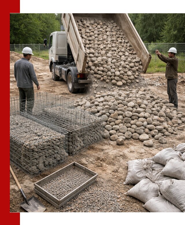 Камень для габионов фракция 70–151 в Якутске