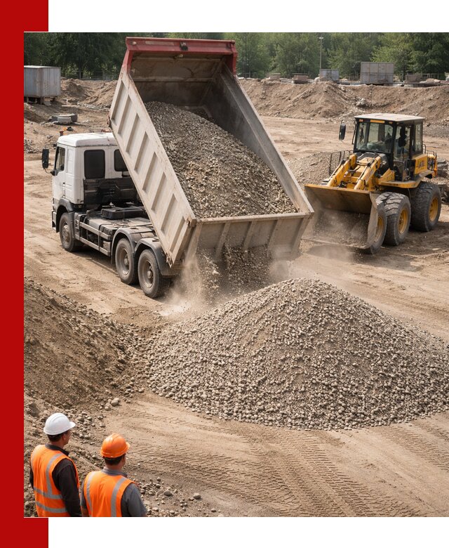 Щебень с песком (ЩГПС С2) с доставкой в Якутске