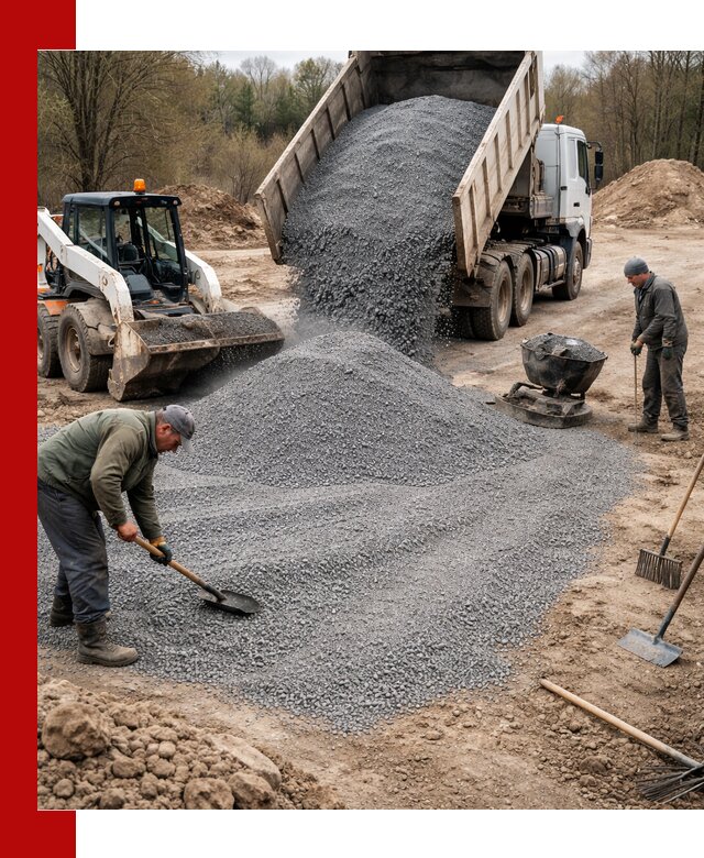 Отсев для подсыпки в Якутске — доставка и подсыпка на участок