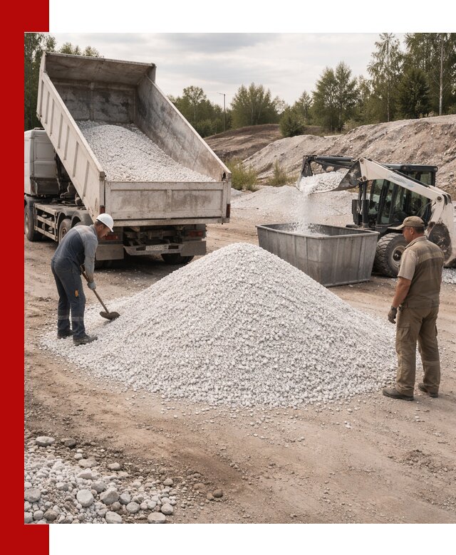 Доставка и продажа белой мраморной крошки в Якутске