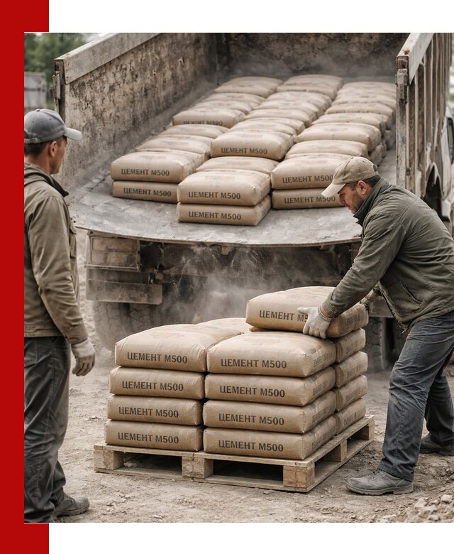 Цемент М500 с доставкой самосвалом в Якутске