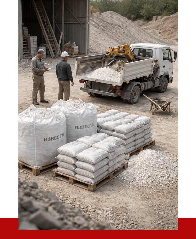 Известь строительная в Якутске с доставкой от 4374 р. | ПРОНЕРУДКтс