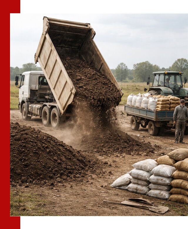 Доставка грунта и удобрений оптом в Якутске для сельхоз и строительства