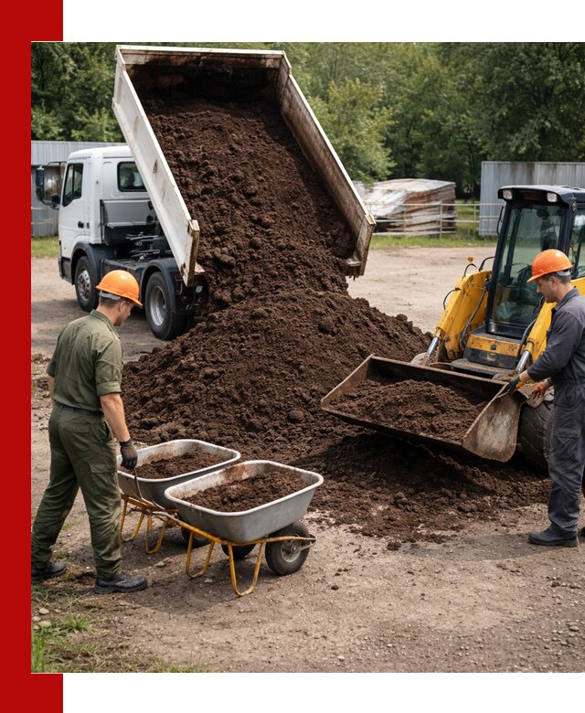 Доставка торфо-земляной смеси в Якутске для огорода и ландшафта