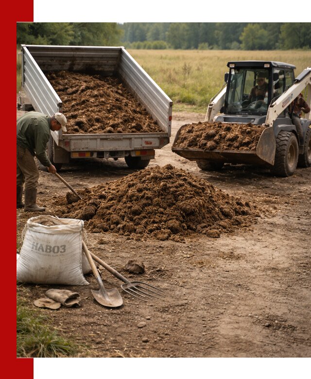 Доставка конского навоза в Якутске с разгрузкой и доставкой на объект