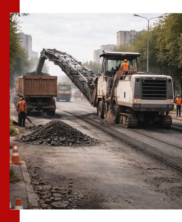 Фрезерованный асфальт в Якутске — удаление и вывоз старого покрытия