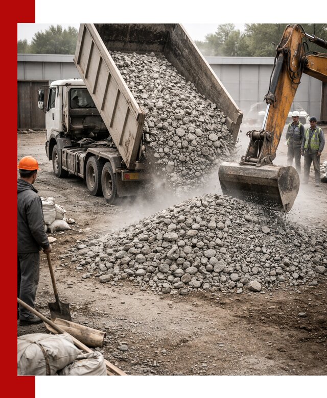 Доставка дробленого бетона в Якутске оптом и в розницу