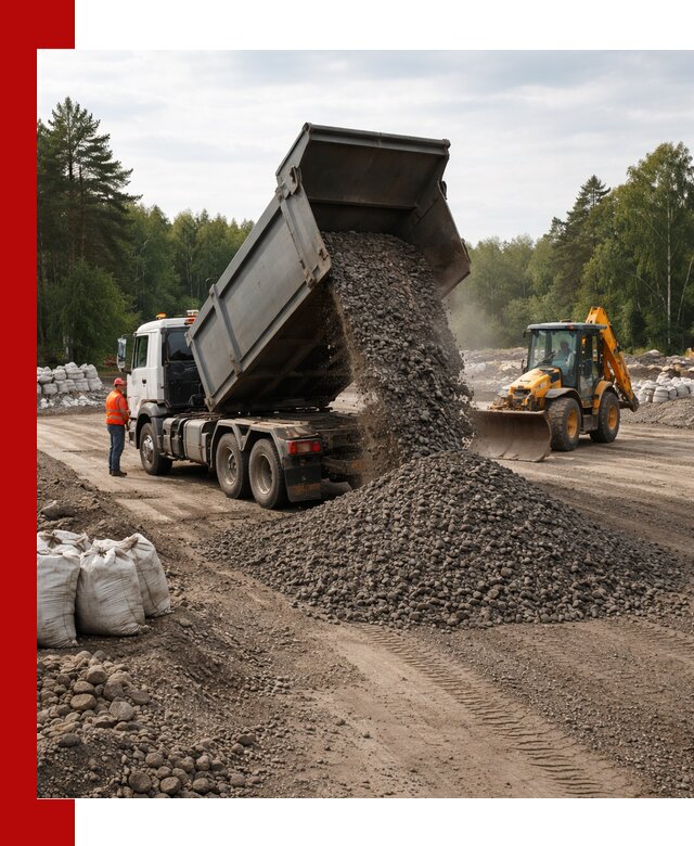 Доставка дробленого асфальта в Якутске для дорожных работ