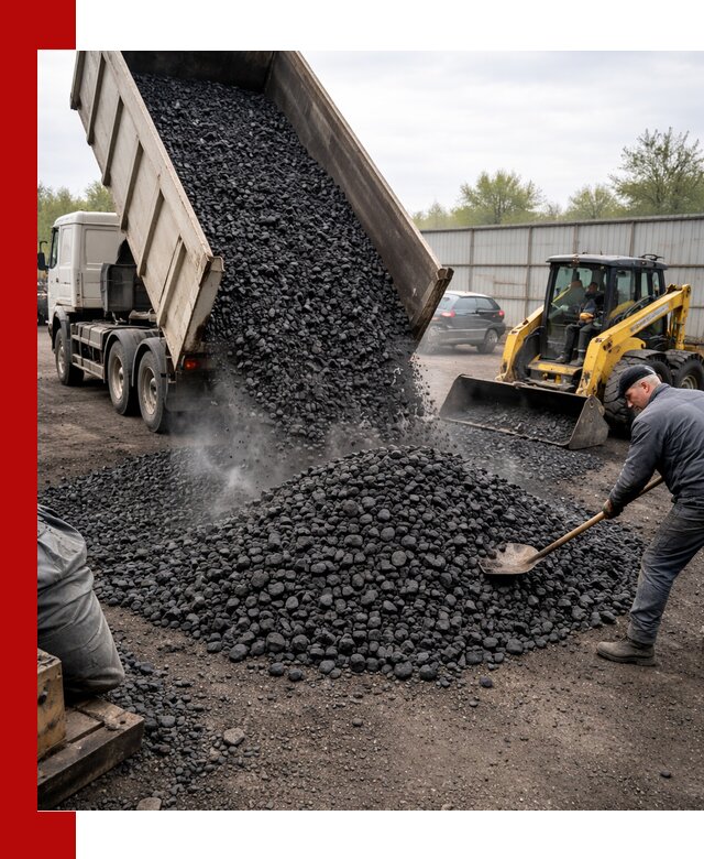 Доставка угля орех в Якутске оптом и в розницу