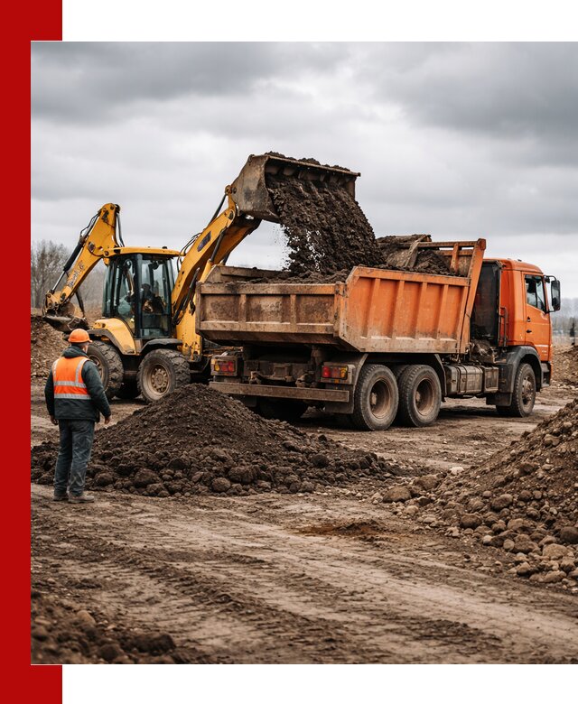 Вывоз грунта и строительного мусора в Якутске грузовыми самосвалами