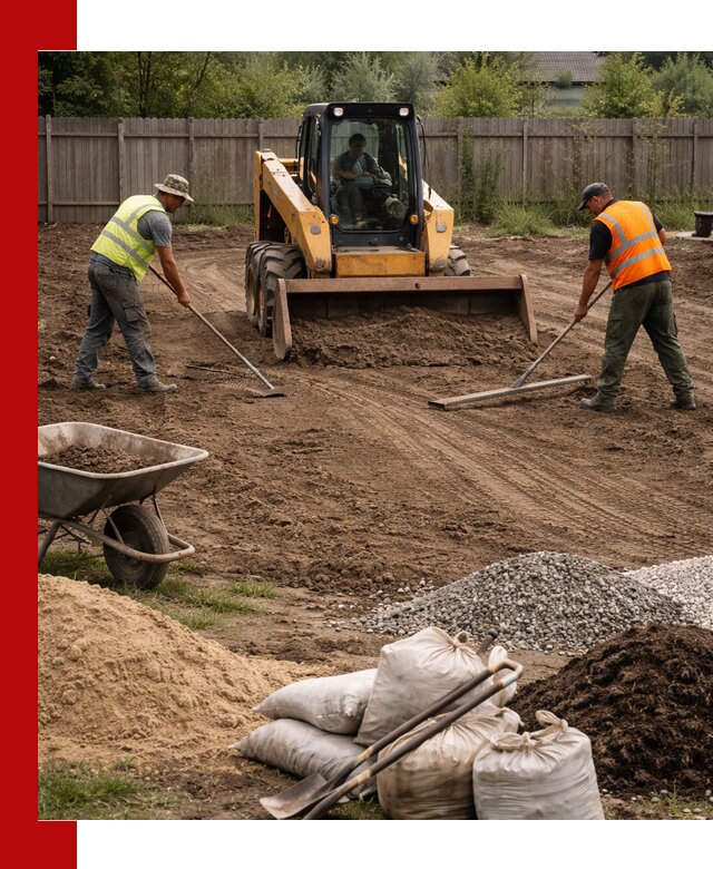 Выравнивание участка под строительство и благоустройство в Якутске